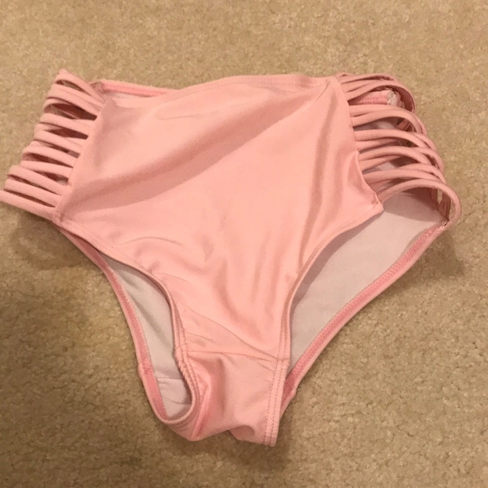 Lace Up Side High Waisted Bikini Bottoms!